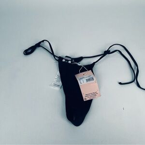 Missguided Black String Bikini Bottom